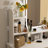 31.5" W Makeup Vanity Set with 3-Color LED Lighted Mirror and 5 Storage Drawers -1508110385