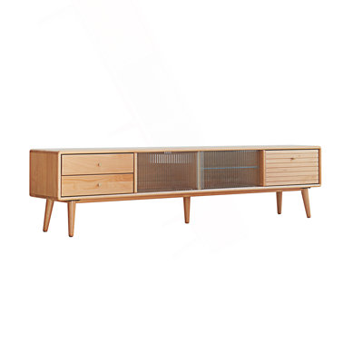 Marynel Beech Wood Tv Stand
