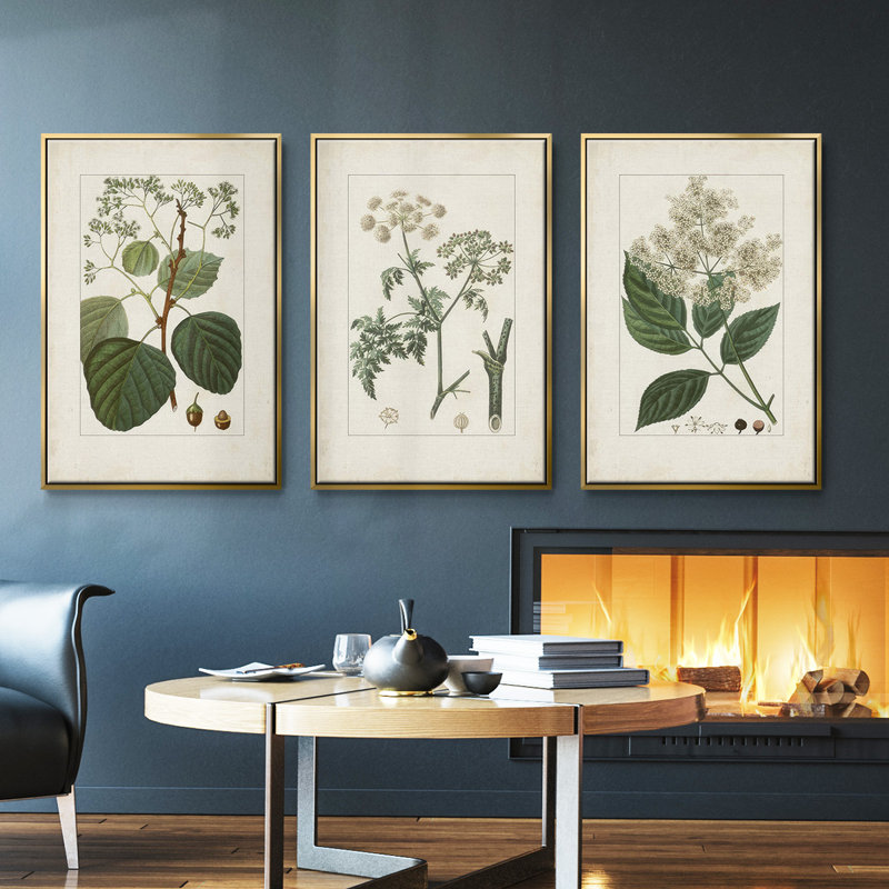 «Arctic Forest I», reproduction de photo sur toile 3 pièces, Or, H 40 po x l 78 po