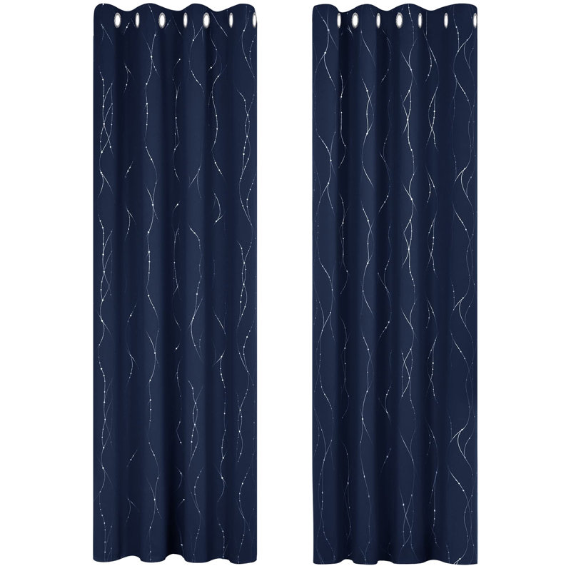 Conran Blackout Curtain Pair, 55cm Width x 240cm Drop