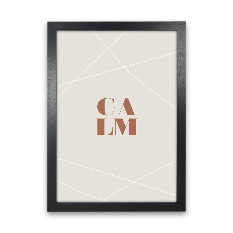 Calm - Print on Canvas, 88cm H x 64cm W x 3cm D, Black Frame
