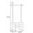 Ash Coat Rack Dual Rods Triple Drawers