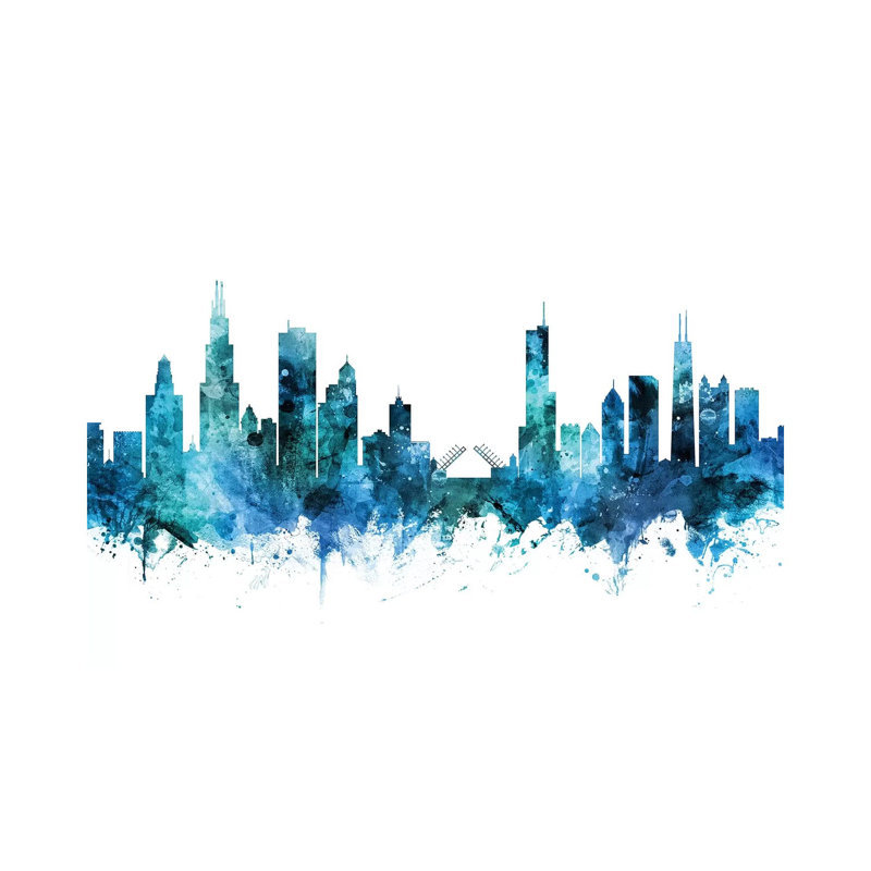 Chicago, Illinois Skyline by Michael Tompsett - 1 Piece Wrapped Canvas Wall Art, 152.5 cm H x 101.5 cm W