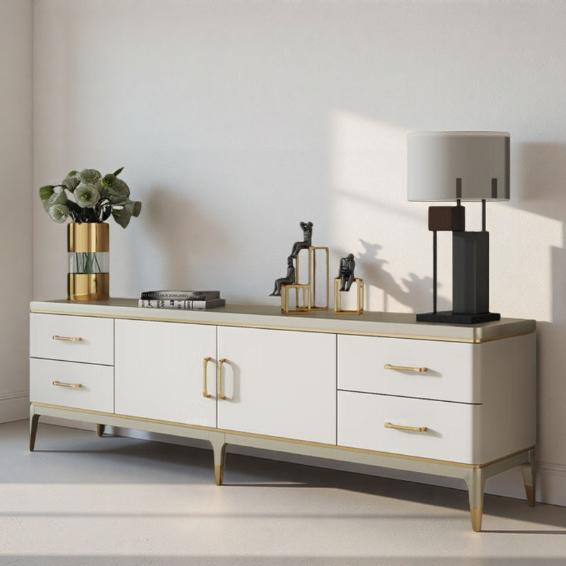 Meuble télé moderne et créatif, H 24,02 po x L 86,61 po x l 15,75 po