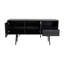 Belo Sideboard Buffet Console, 2 Drawers, Gold Accent, Black, 63 Inch