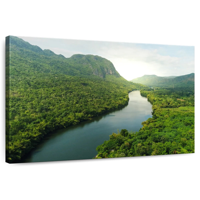 Alvord River Through Rainforest, 20" H x 30" W