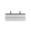 Meuble-lavabo mural double 60 po