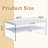 Double Layered Rectangular Coffee Table with MDF Board and Transparent Tempered Glass-678617152