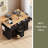 56.5'' Kitchen Island With Drop Leaf, Power Outlet, Embossed Vertical Stripe Rolling Kitchen Cart On Wheels With 4 Doors-98695604