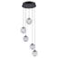 Luminaire suspendu cascade 5 lumières DEL Laziah
