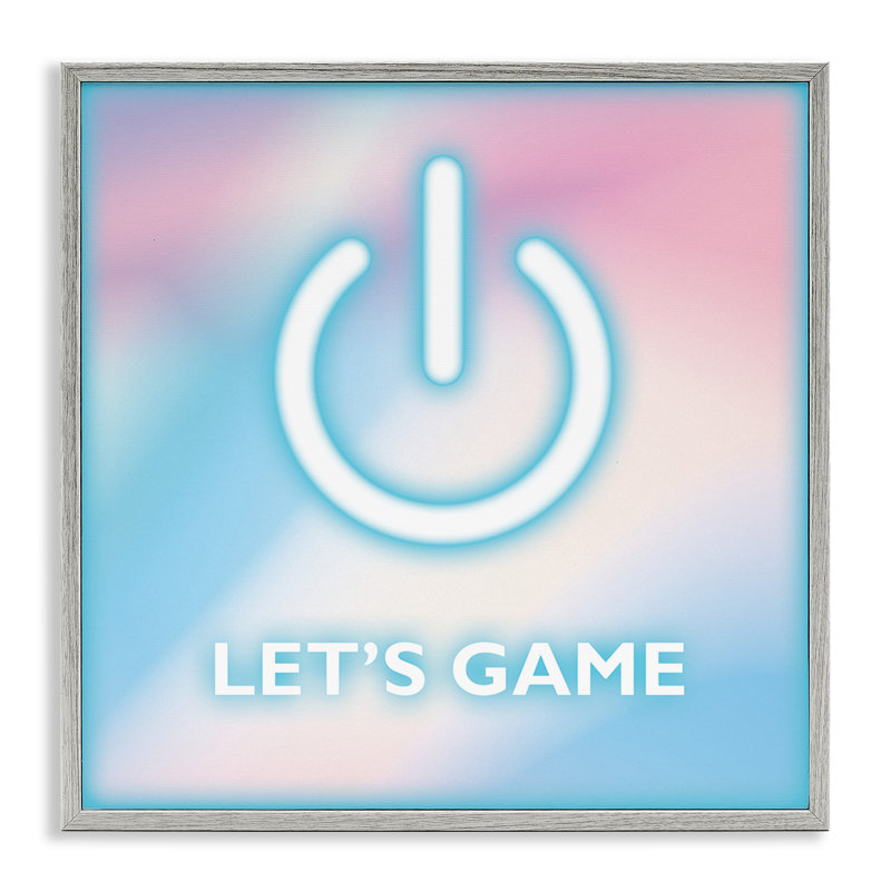 Giclée pastel «Let Game Power» encadrée, design par Yass Naffas Designs, H 12 po x l 12 po, Estampe numérique Farmhouse