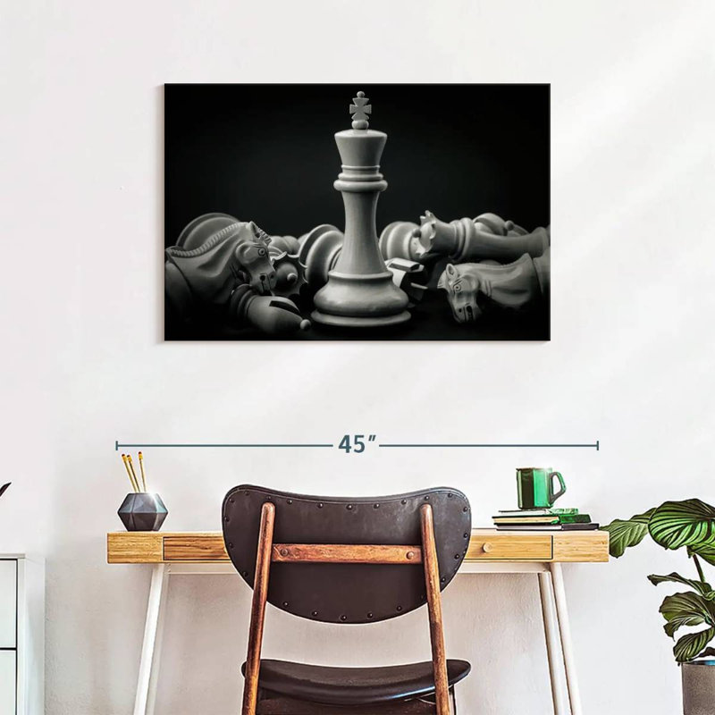 «Chess King», reproduction sur toile, H 24 po x l 36 po x P 1,25 po