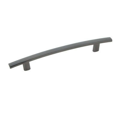 Utopia Alley Centura Pull Handle - Decorative Cabinet Drop Pull Handles For Cabinets And Drawers - Vintage Cabinet Hardware With Hand Finished Gun Metal - Metal Drawer Pull Handle, 5.0" Center To Center (Set Of 5)