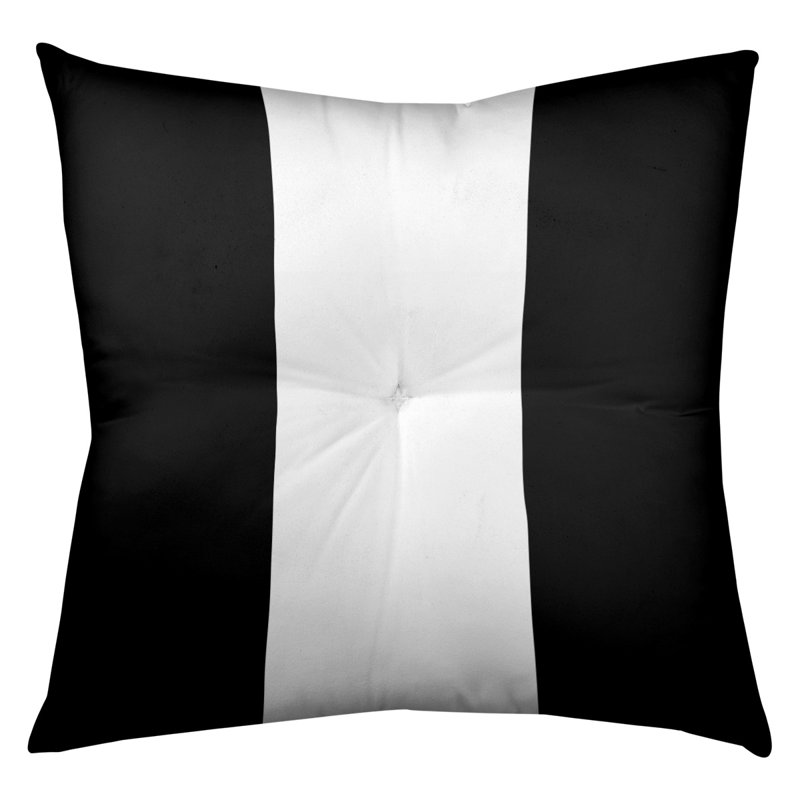  Coussin de sol touffeté, 30 po x 30 po, Noir / Blanc