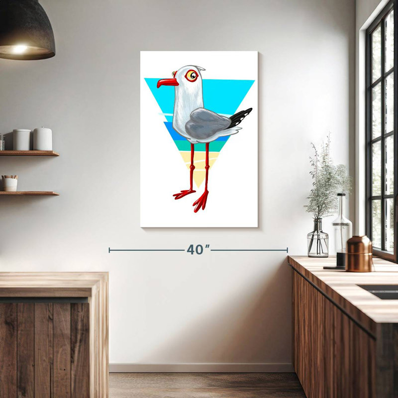 Brampt Cartoonish Seagull, 39" H x 26" W
