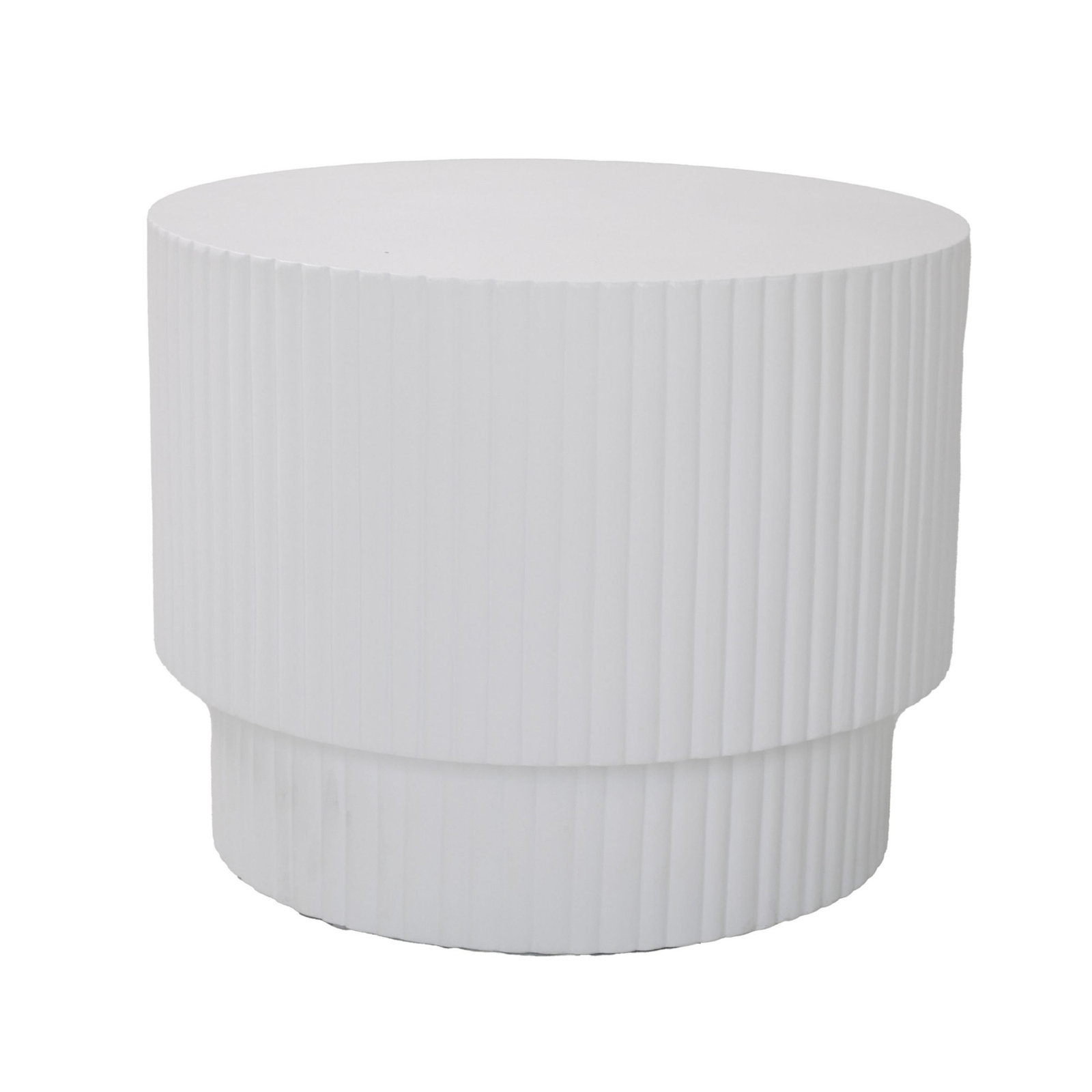 20" Patio Side Table, White