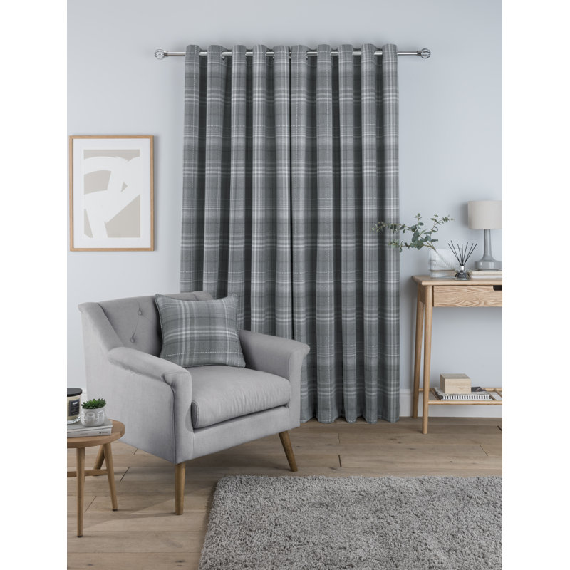 Haynie Room Darkening Curtain Pair, Grey, Width 229 x Drop 183cm