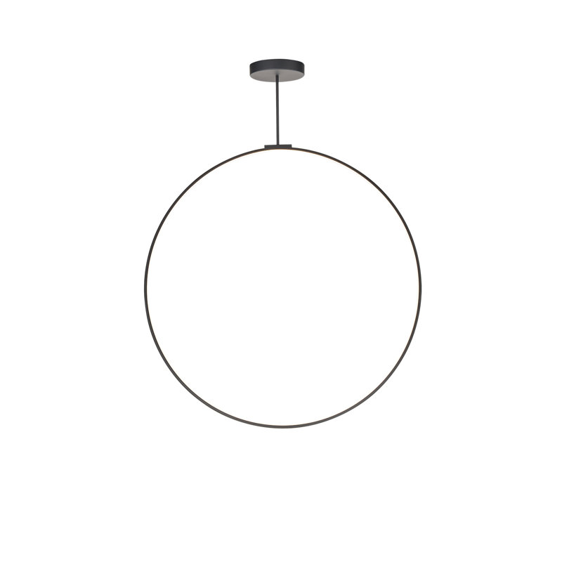 Cirque 1 - Light LED Unique/Statement Pendant, Black, 95.63" H x 48" W x 0.75" D