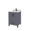 Meuble-lavabo simple 24 po avec plateau en quartz blanc Rooh-101808845-101808846