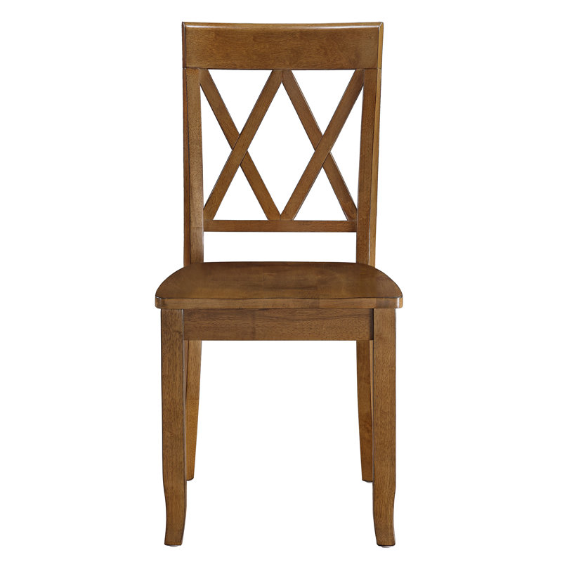 Brookner Wood Cross-Back Dining Chairs,  Antique Walnut, 12
