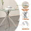Table de bout carrée en verre transparent 17,72 po-89752718-89752816
