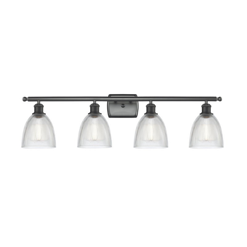 Éclairage de salle de bain à intensité variable 4 lumières Asdsit, Transparent, Ampoule incandescente rétro de 60 watts