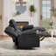 Ensemble de salon inclinable moderne en cuir véritable 2 pièces (une chaise et un canapé 3 places)-1133136749