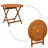 vidaXL Folding Garden Table Brown Ø 35.43 x 29.53 in-2079762080