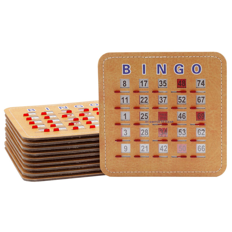 Ensemble de jeu de bingo de luxe GSE avec grande cage en laiton, 10 cartes de bingo à volet, planche principale en bois et balles pour grands groupes, fêtes, soirée de jeux