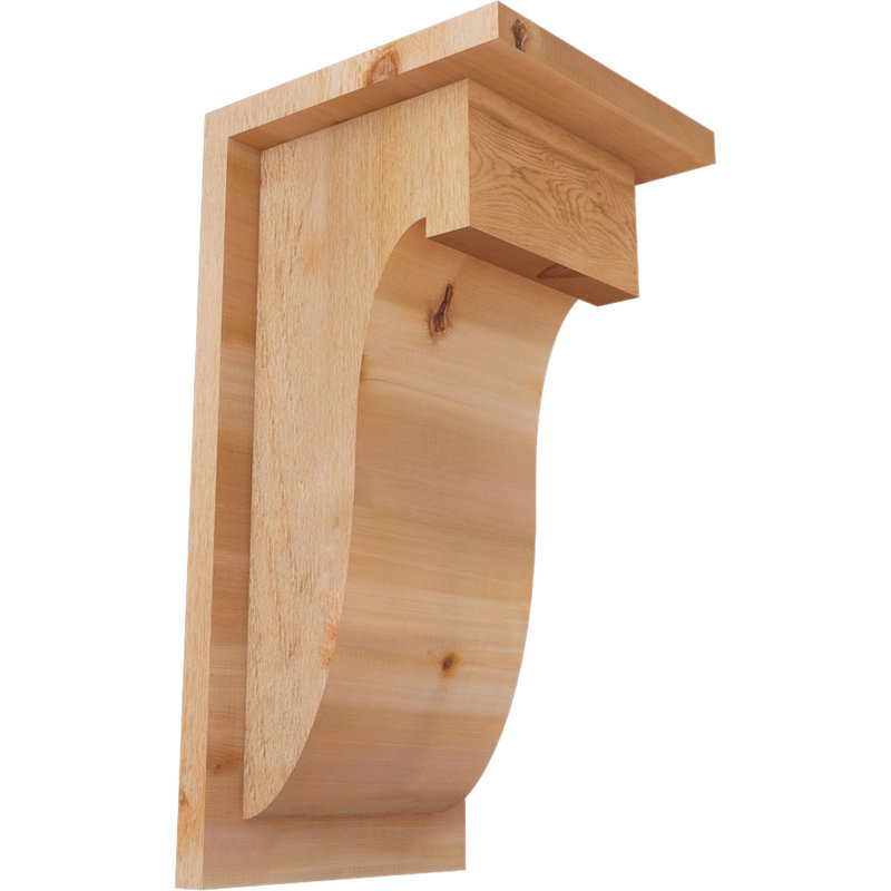 Corbeau Del Monte avec contre-plaque, H 16 po x l 8 po x P 8 po, Sciage brut, Cèdre rouge