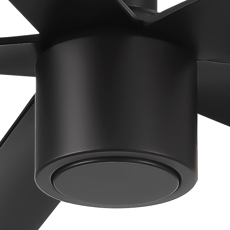 RAVIAN 5-Blade Ceiling Fan With Remote - (No Light), Matte Black, 72"