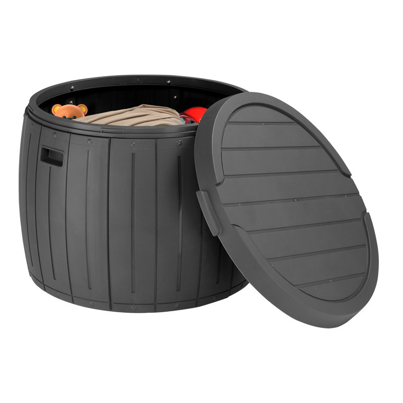 Boîte de rangement ronde 36 gallons pour l'extérieur et l'intérieur