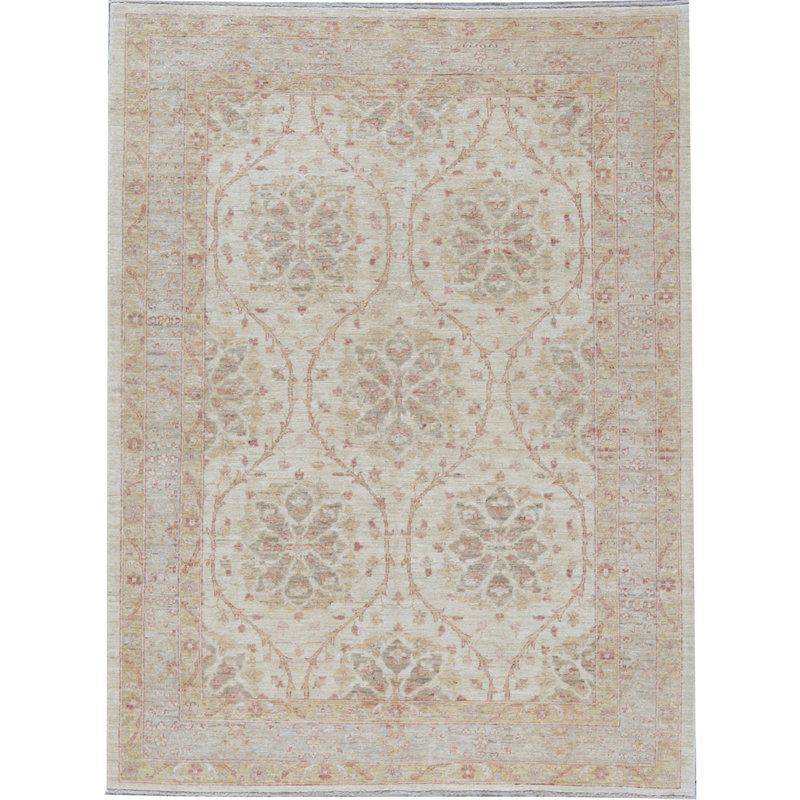 Hand-Knotted High-Quality Beige Area Rug