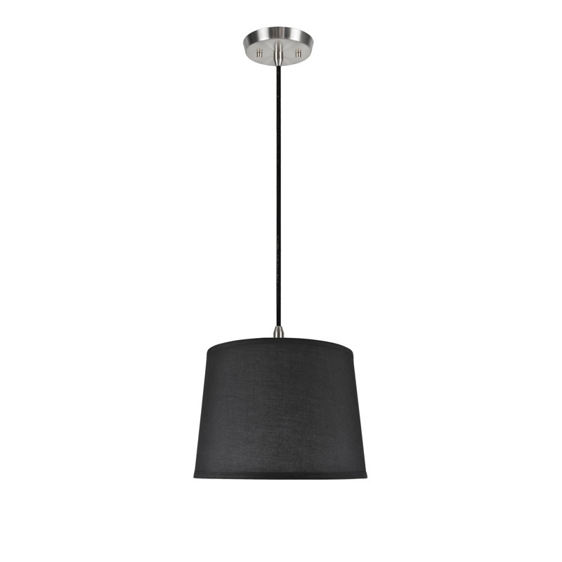 Luminaire tambour à tambour simple 1 lumières Celine, Noir