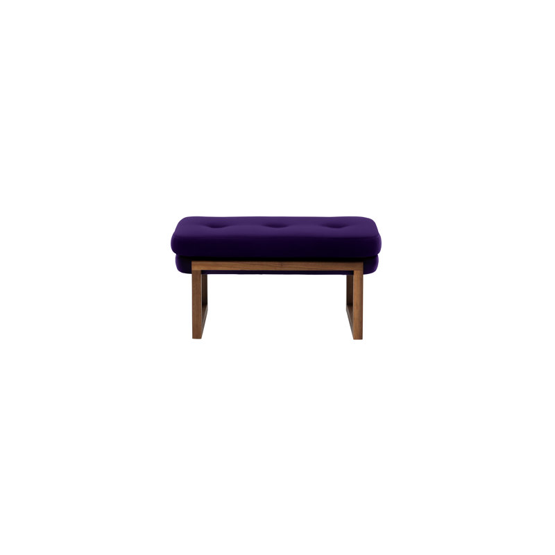 Melinda Solid Wood Tufted Bench, 18" H x 42" W x 22" D, Purple