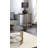 Sintered Stone Top & Champagne Finish End Table