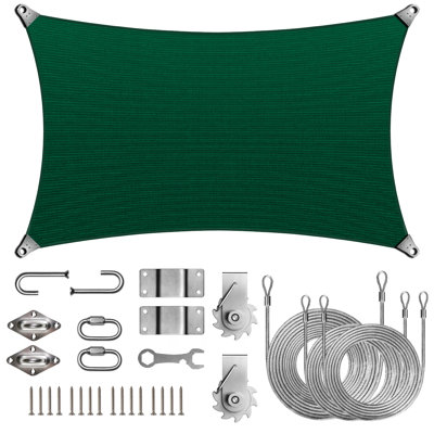 Royal Super Ring Shade Rectangle Super Ring Shade Sail With Installation Winch Kit