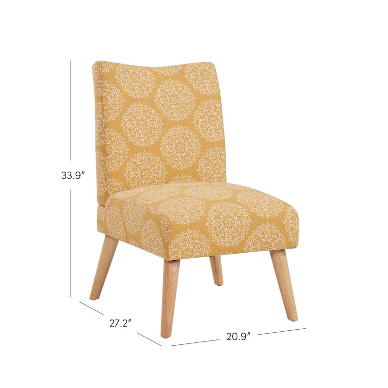 Chaise parsons Jake, Médaillon moutarde