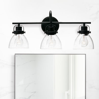 Zubley Metal 3-Light Vanity Light, Polished Nickel