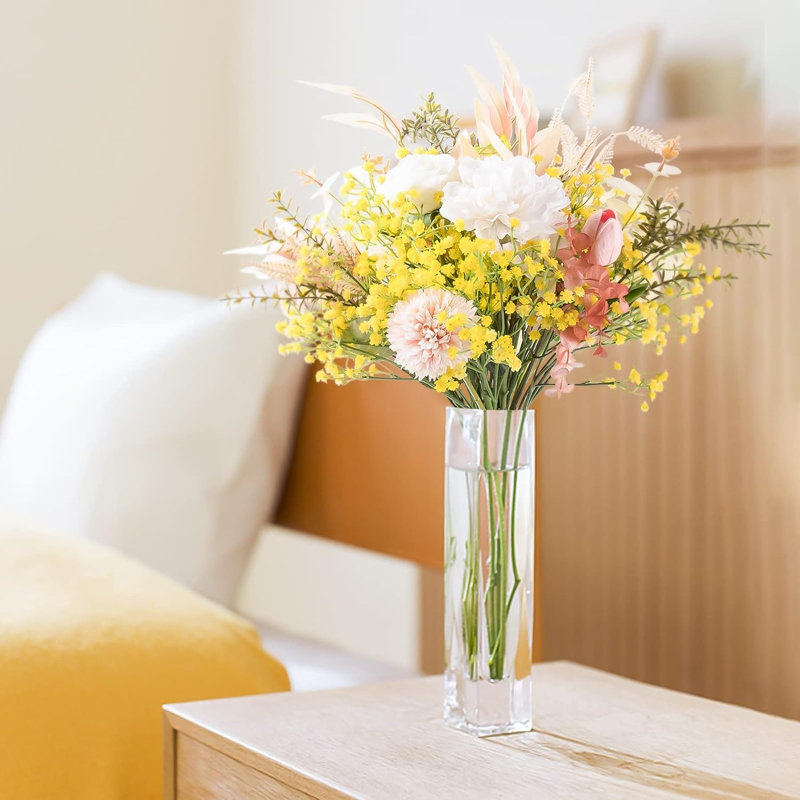 15 fleurs artificielles Babys Breath, Jaune