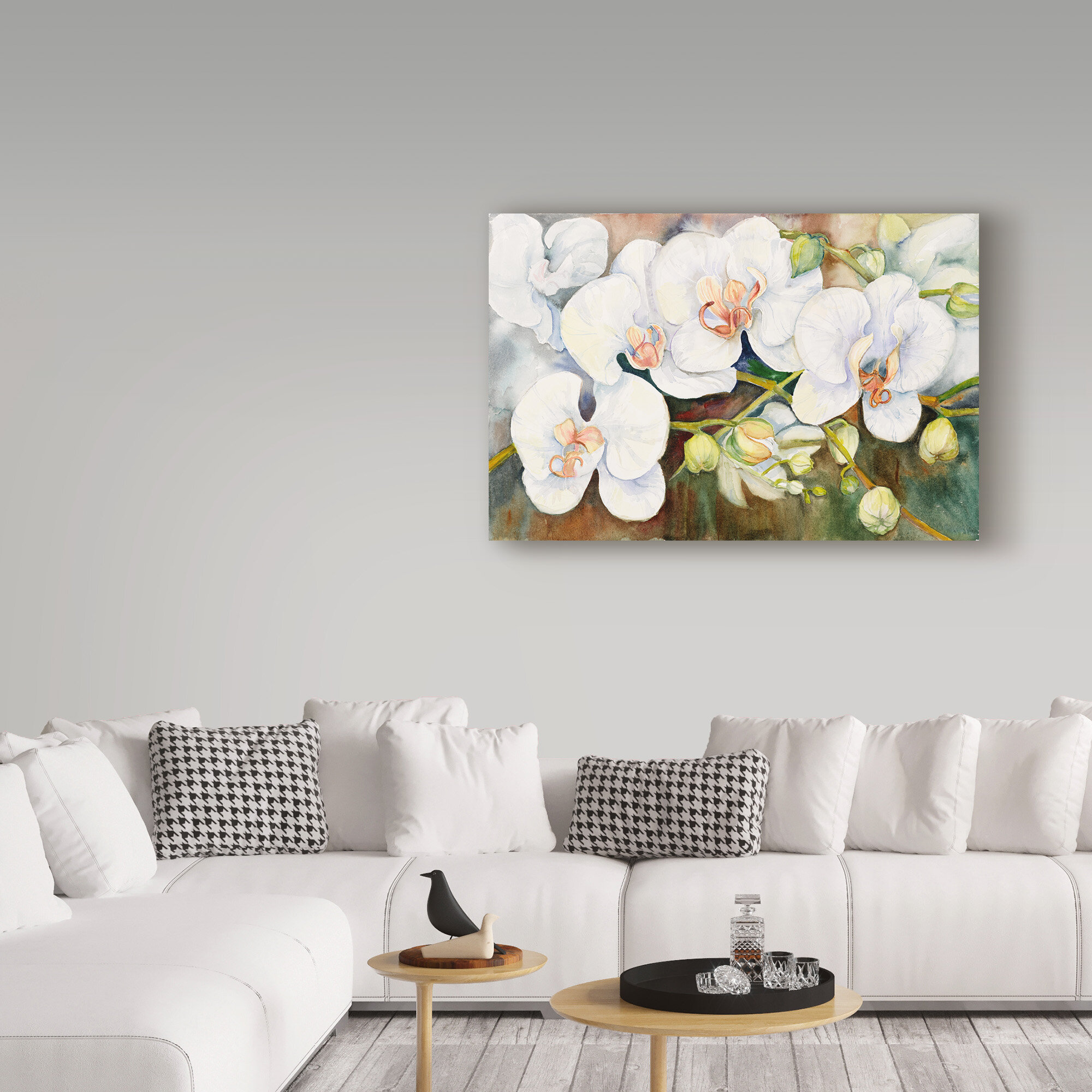 Trademark Art Joanne Porter Stem Of Orchids On Canvas by Joanne Porter  Print