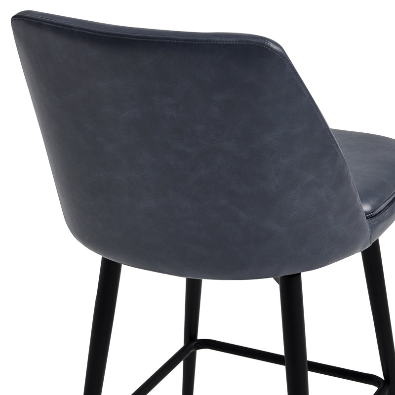 Tabouret Betzalel, Bleu, Tabouret de comptoir (siège d'une hauteur de 27 p