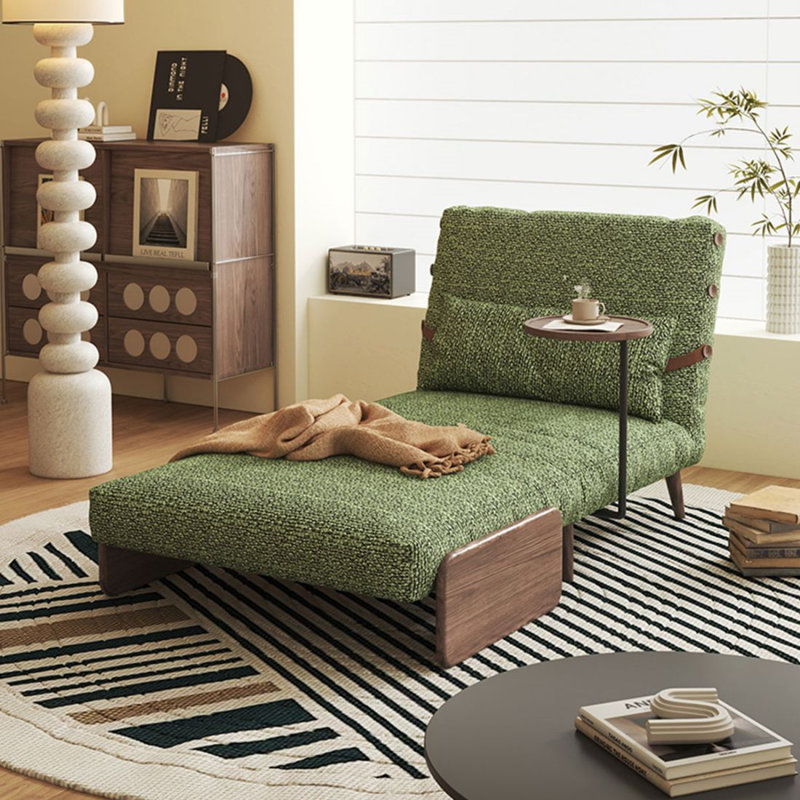 Coussin convertible 35,43 po en polyester vert, 32.28"H x 35.43"L x 31.50"W
