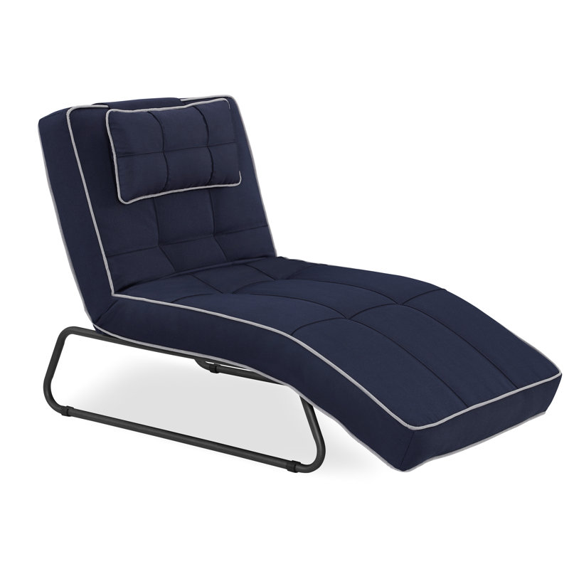 Méridienne inclinable simple avec coussin 45,8 po Andrew, Bleu marine