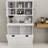 Laundry Basket Cabinet In White - Space Saving Design With Two Compartments And Practical For-323663760