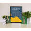 «Long Beach City Map», reproduction d'impression sur affiche en bleu-24705331