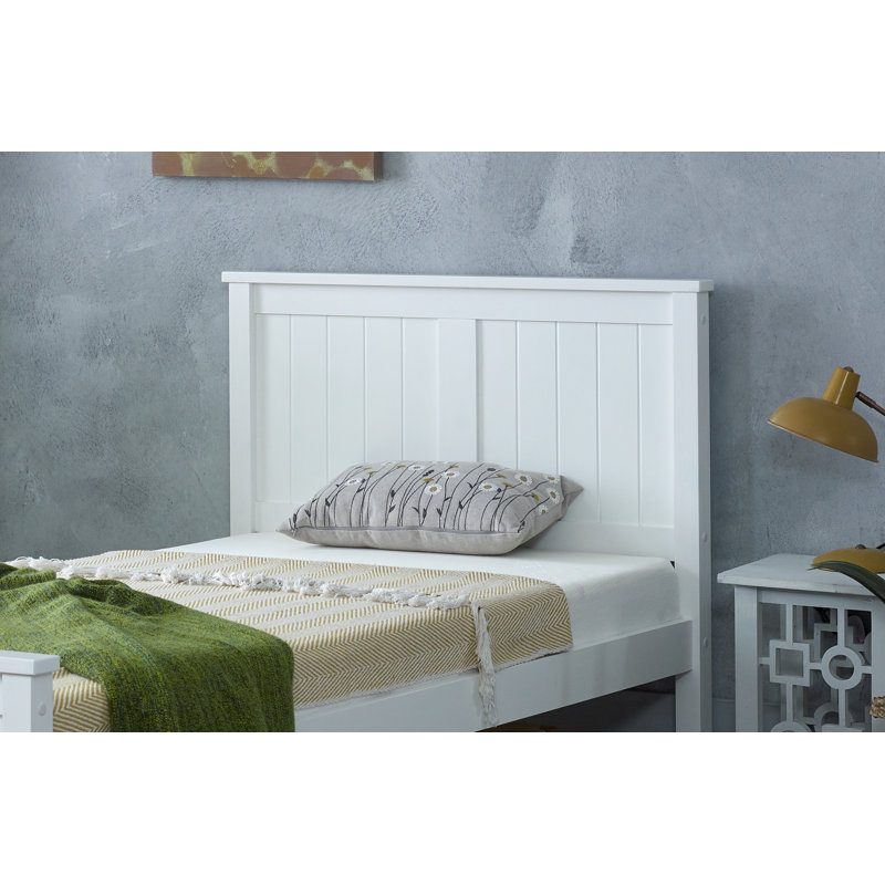 Madrid White Wooden Cavedon Bed Frame, Single (3')