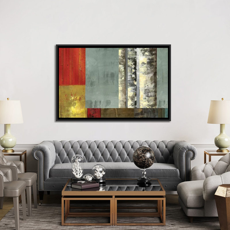 « silver creek », impression sur toile, H 40 po x l 60 po x P 1,5 po, Toile avec cadre noir, Pas de tapis