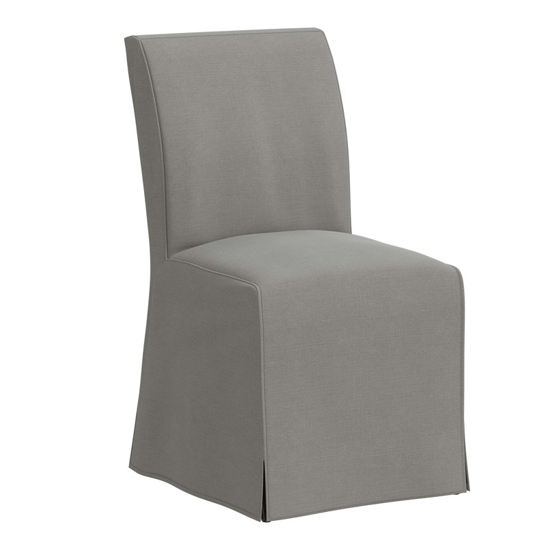 Chaise parsons rembourrée Sumatra, Lin classique gris