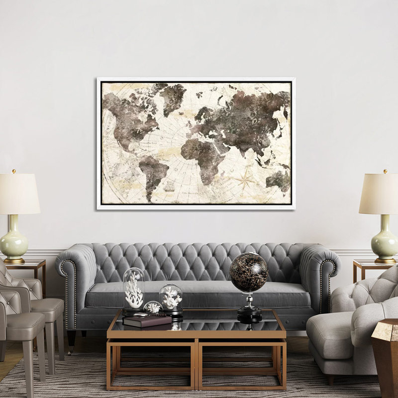 Terra Nova - Print on Canvas, 152.5 cm H x 101.5 cm W, White Framed